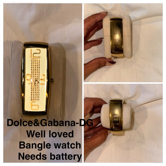 Dolce & Gabbana Gold Rectangular Watch